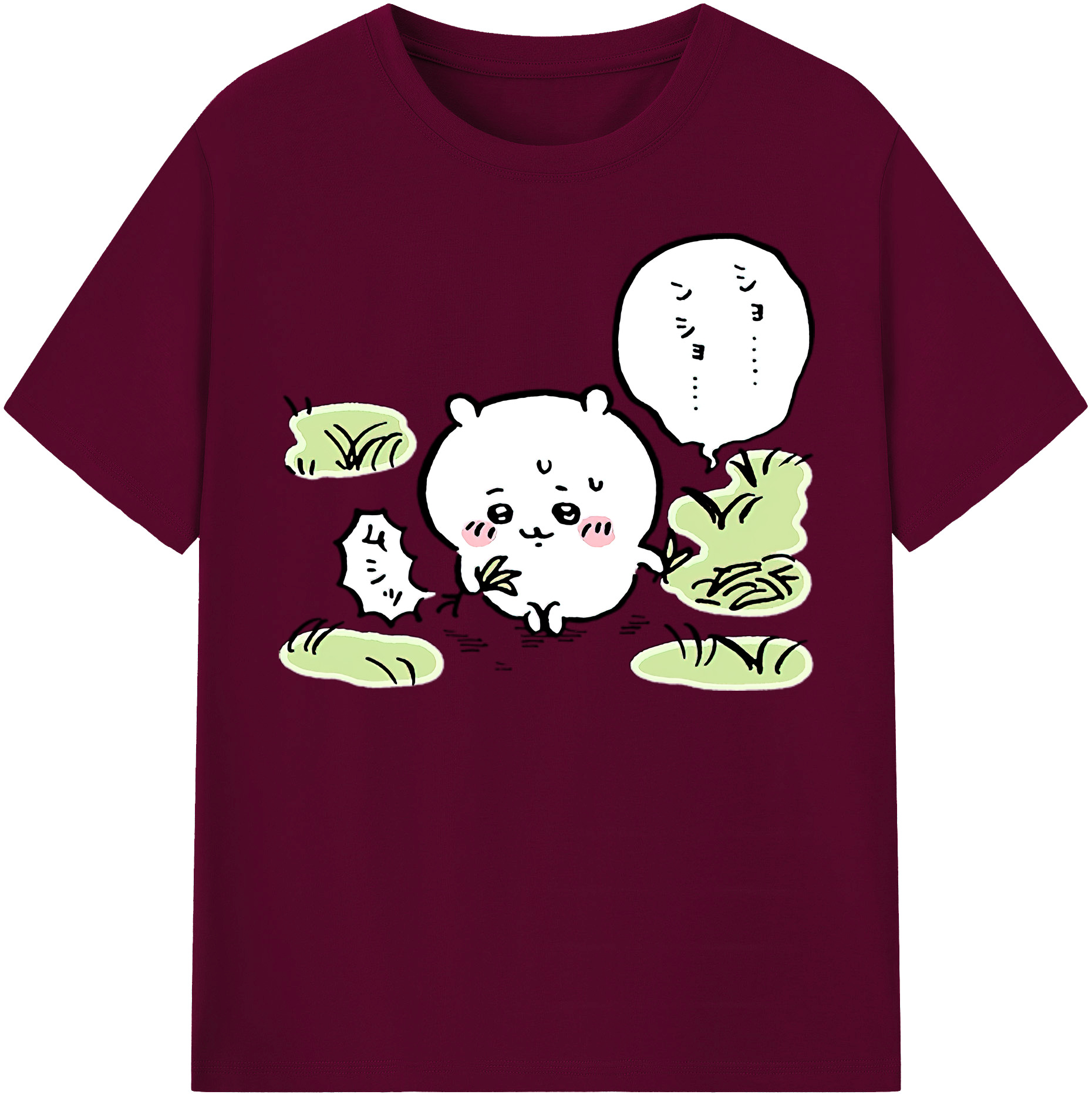 （画像用） ちいかわ ちいかわ Chii-kawa chiikawa レディースカジュアルプリントTシャツ（綿100％）
